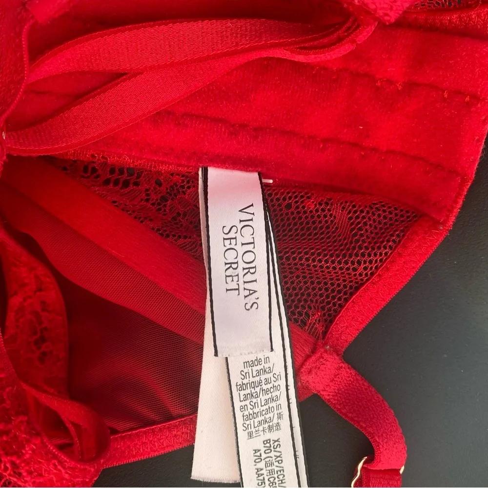 Victoria‎ Secret Dream Angels Elegant Red Lace Bralette Size XS